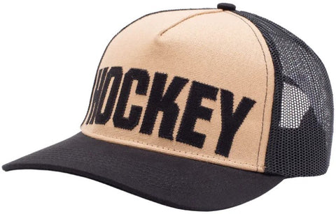 Hockey Truck Stop 2 Trucker Hat / Black / Cream