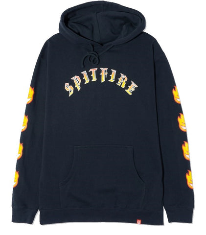 Spitfire Old E Bighead Fill Sleeve Hoodie / Navy