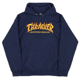 Thrasher Fire Logo Hoodie / Navy