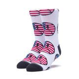 Huf Bummer USA Socks / White