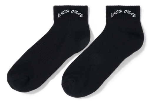 Cash Only Ankle Socks / Black