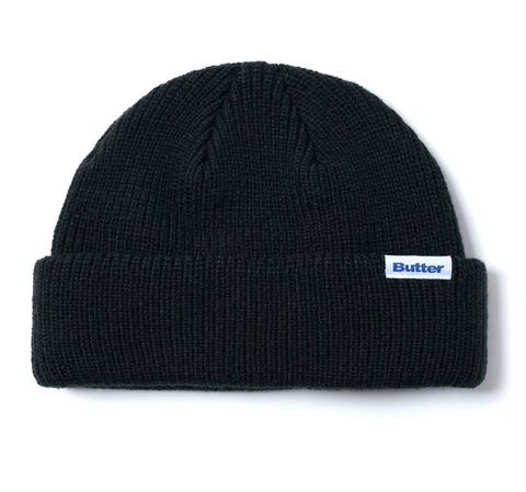 Butter Goods Wharfie Beanie / Black / White