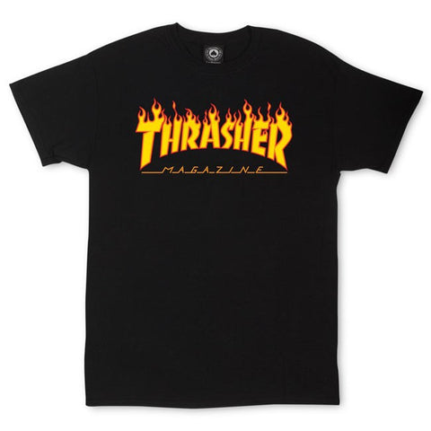 Thrasher Flame Tee / Black